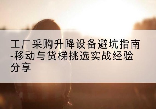 襄城移动式升降机怎么选-工厂采购升降设备避坑指南-移动与货梯挑选实战经验分享